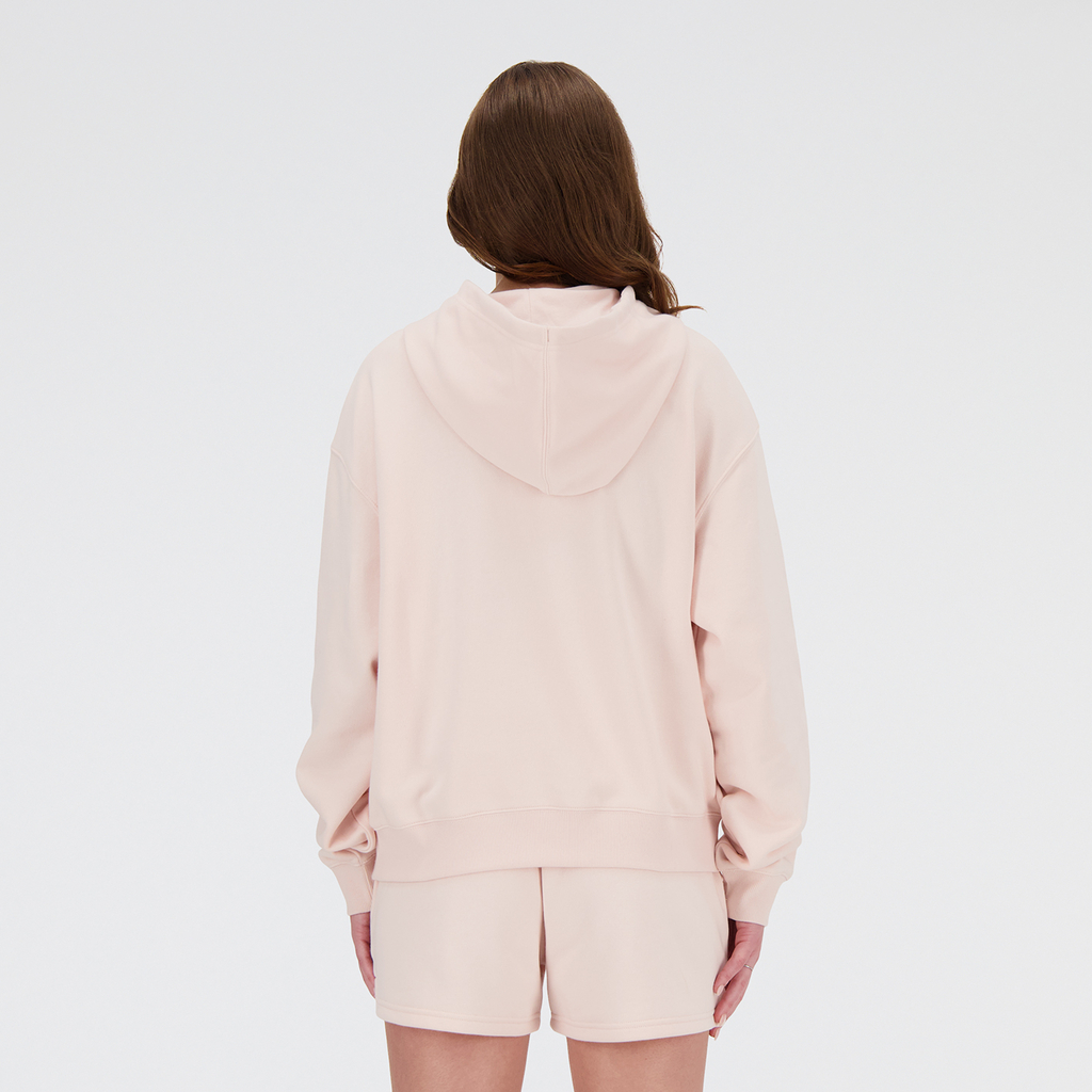 W Sport Essentials French Terry Small Logo Hoodie quartz pink model_bild_back_brandshop