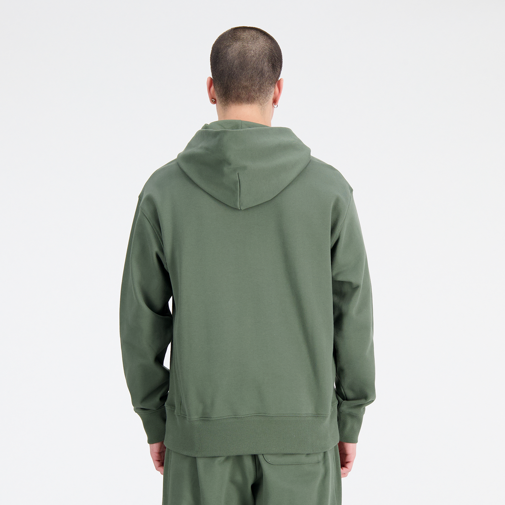 Athletics Remastered Graphic Hoodie deep olive green model_bild_back_brandshop