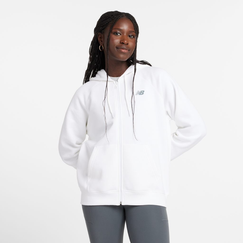 W Sport Fleece Logo Full Zip white Hauptbild_brandshop