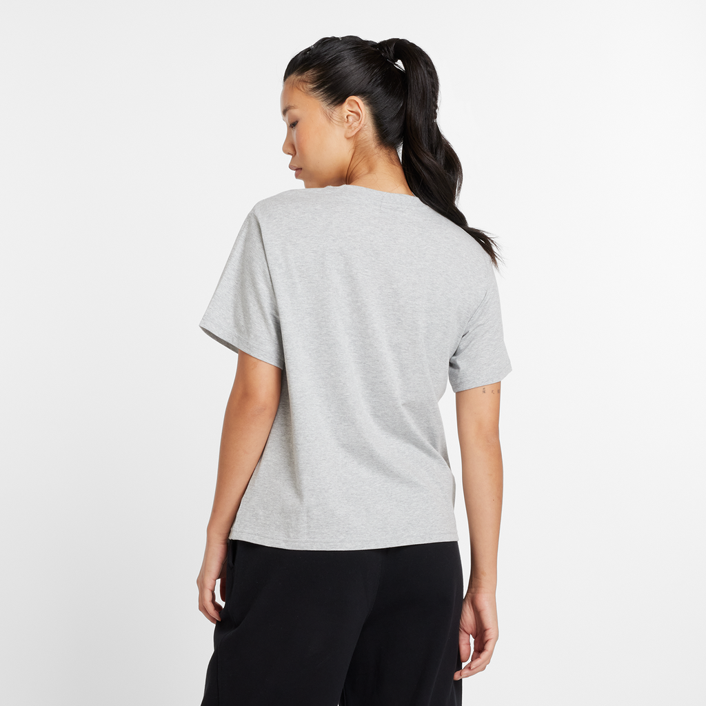 W Sport Jersey Relaxed Logo T-Shirt athletic grey model_bild_back_brandshop