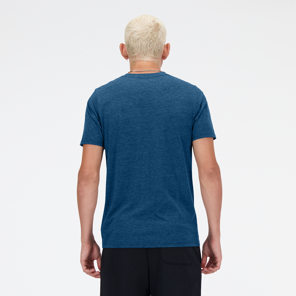 Sport Essentials Heathertech T-Shirt blue agate heather model_bild_back_brandshop