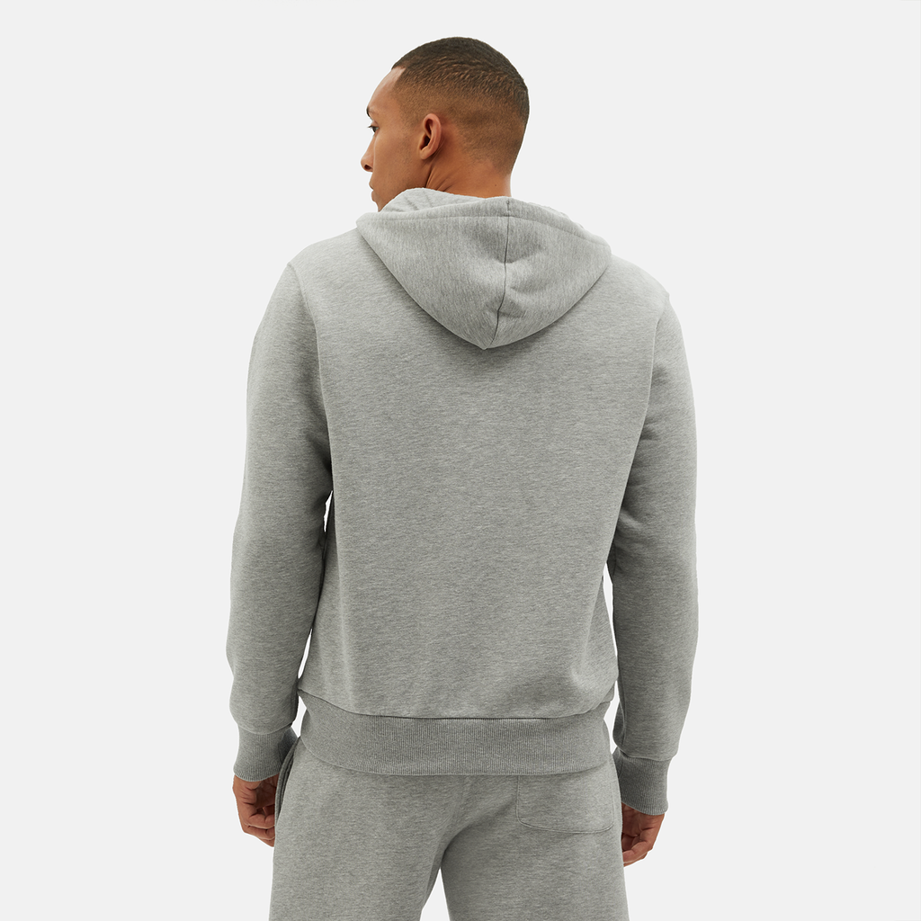 NB Small Logo Zip Hoodie athletic grey model_bild_back_brandshop