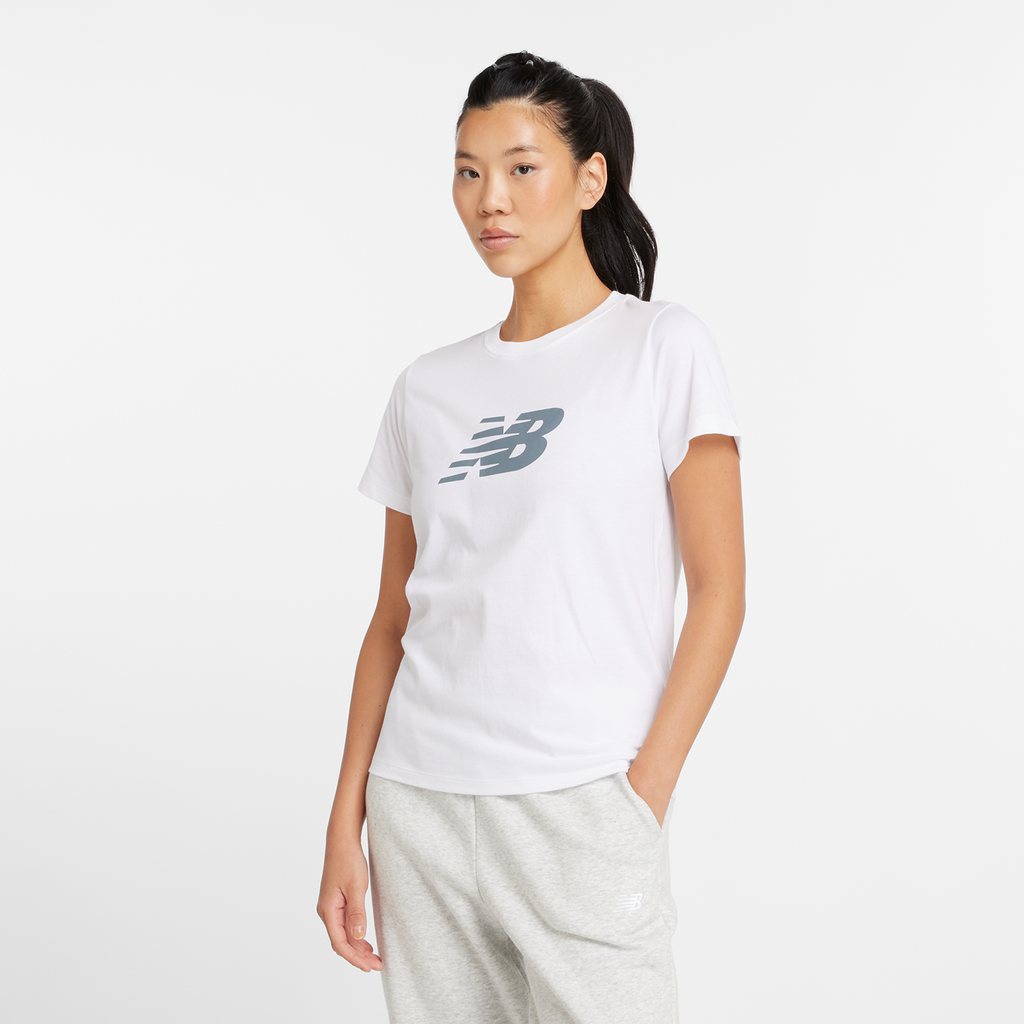 New Balance W Sport Jersey Logo T-Shirt in WEISS