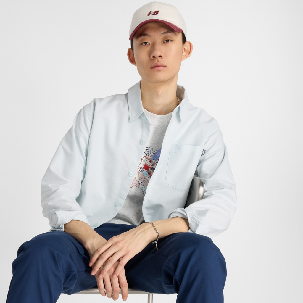New Balance Oxford Shirt in GRAU