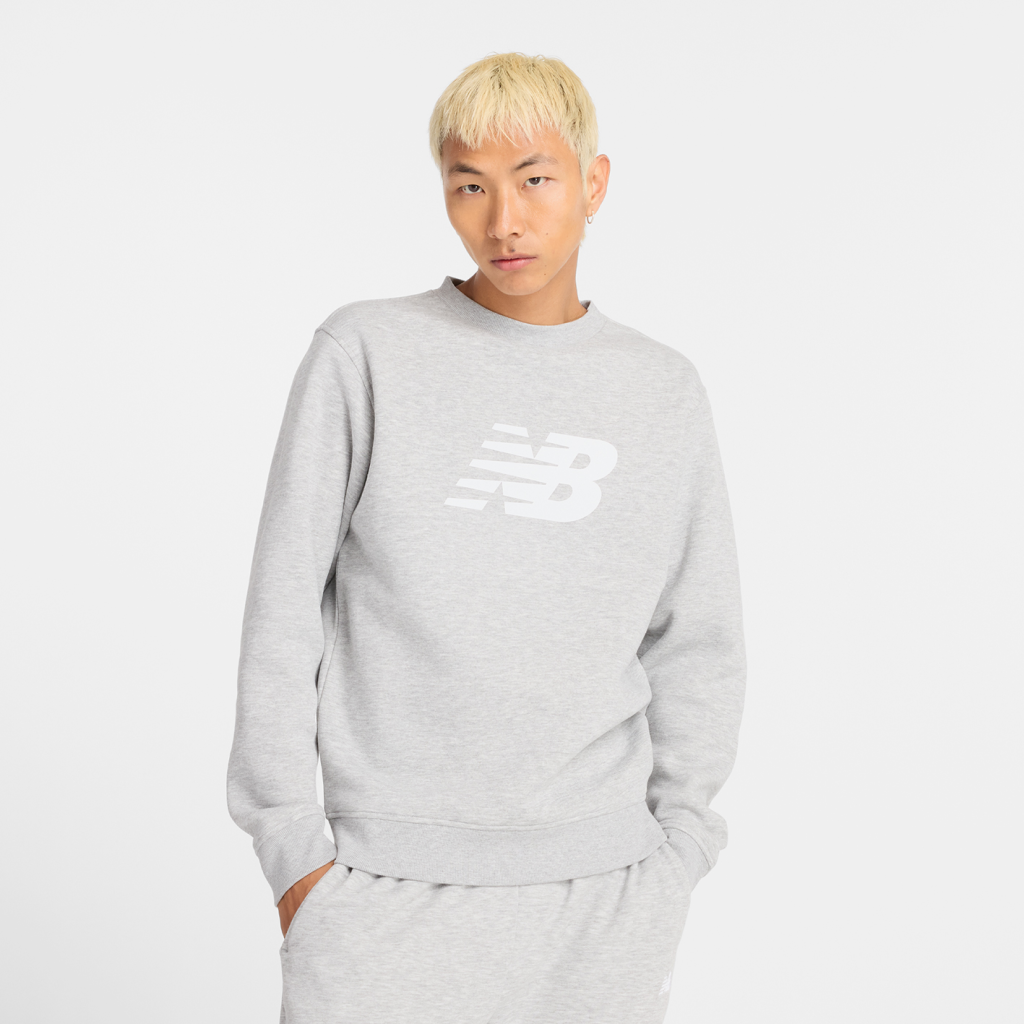 New Balance Sport Core Brushed Crew in GRAU