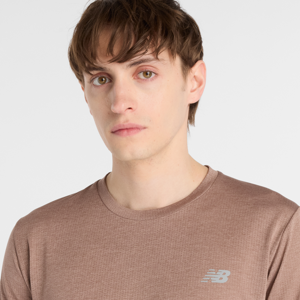 New Balance NB Athletics Run T-Shirt in BRAUN