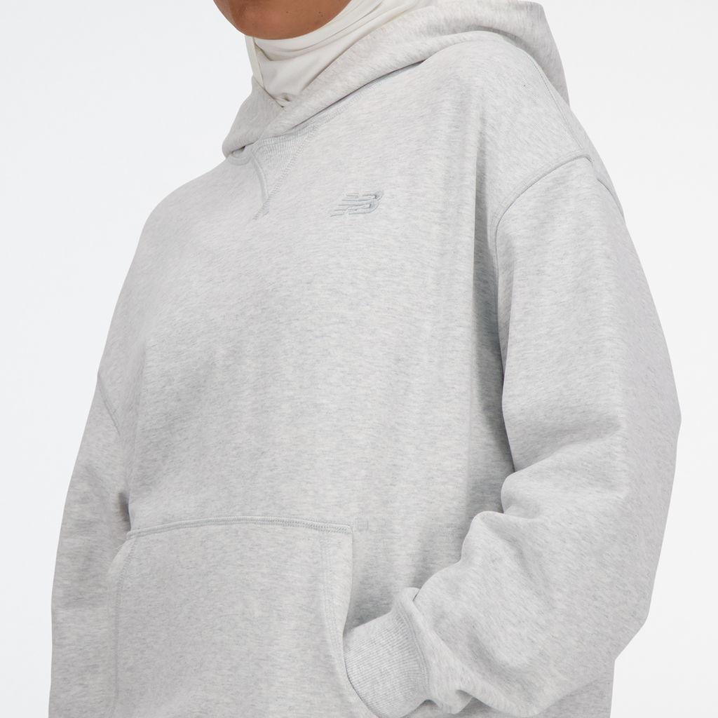 New Balance W NB Athletics French Terry Hoodie in GRAU