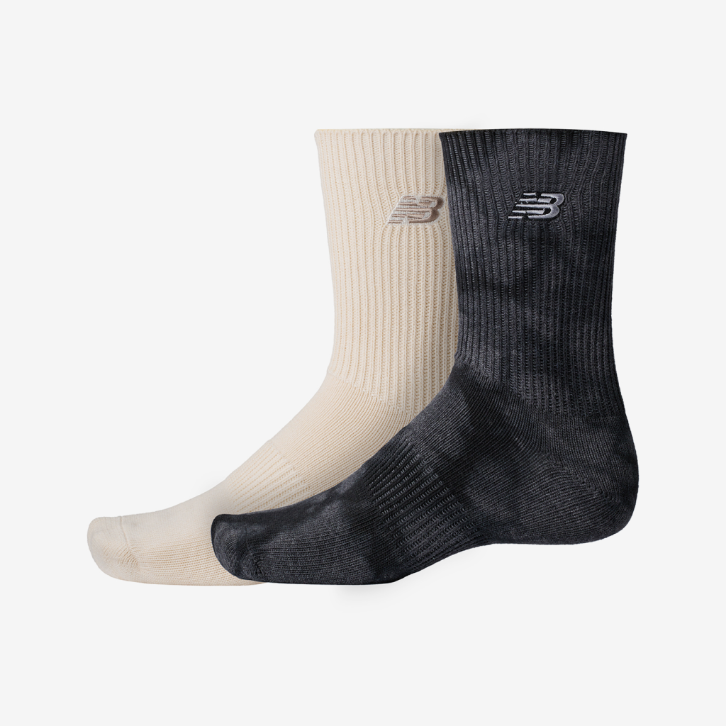 New Balance Ribbed Cuff Mid Calf Socks 2 Pack in MEHRFARBIG