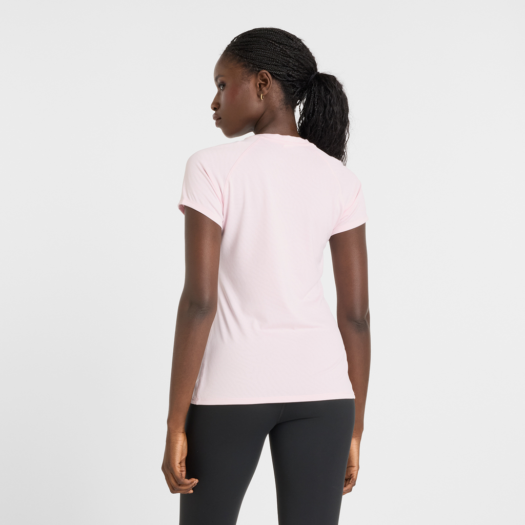 New Balance W Seasonal Jacquard T-Shirt in PINK