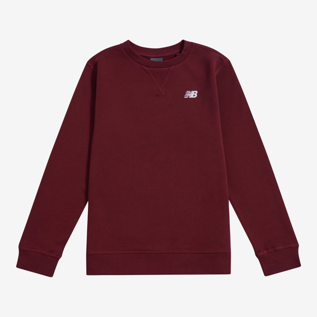 New Balance B New Balance French Terry Small Logo Crew in ROT