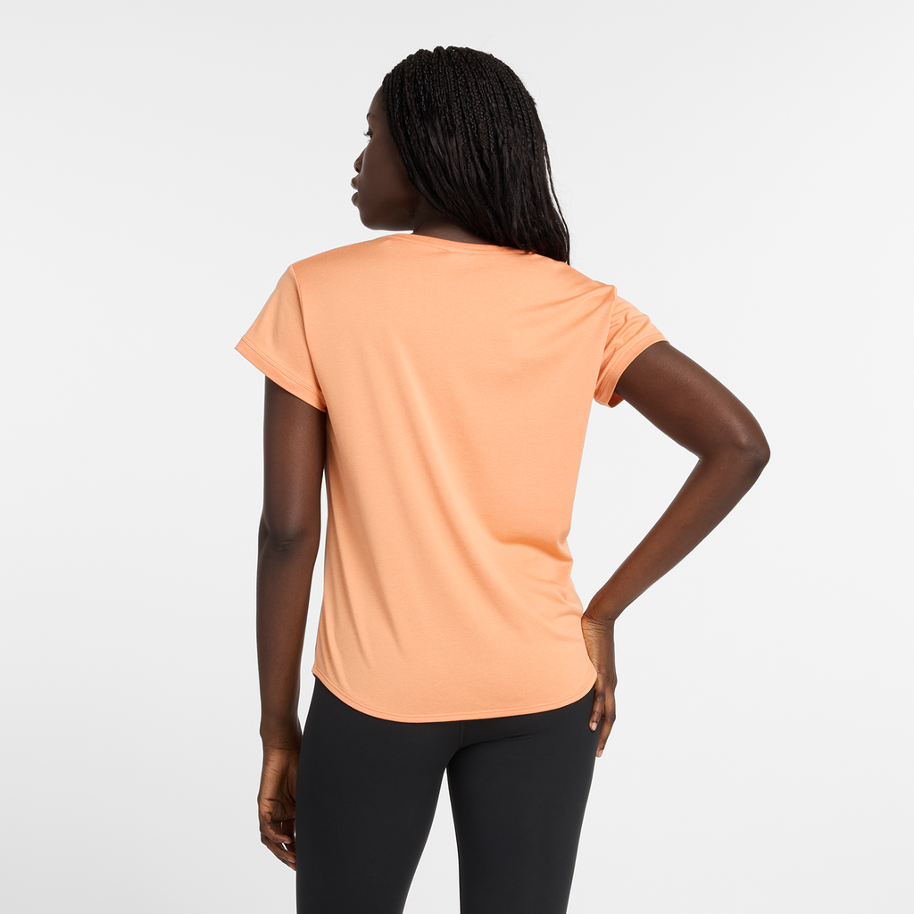 W Sport Core Heather Tee copper heather model_bild_back_brandshop