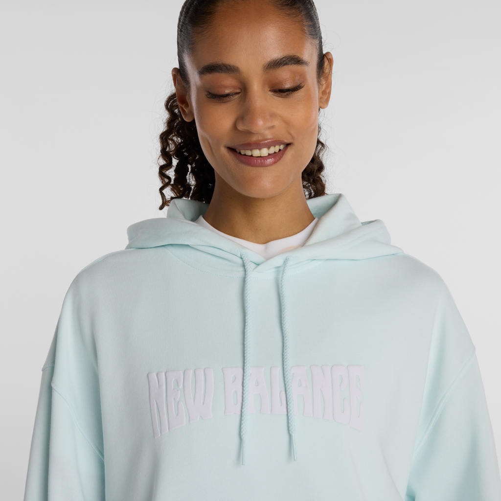 New Balance W Wavy Oversized Hoodie in BLAU