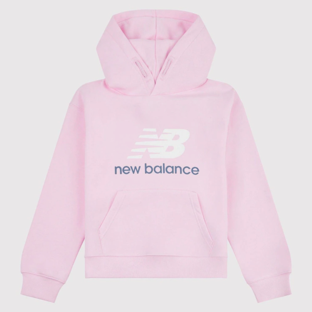 New Balance G NEW BALANCE FT STACKED LOGO HOODIE in PINK