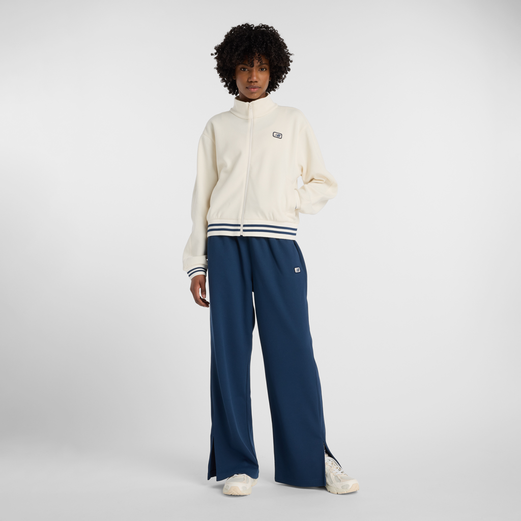 New Balance W Post Season Pique Track Jacket in GRAU