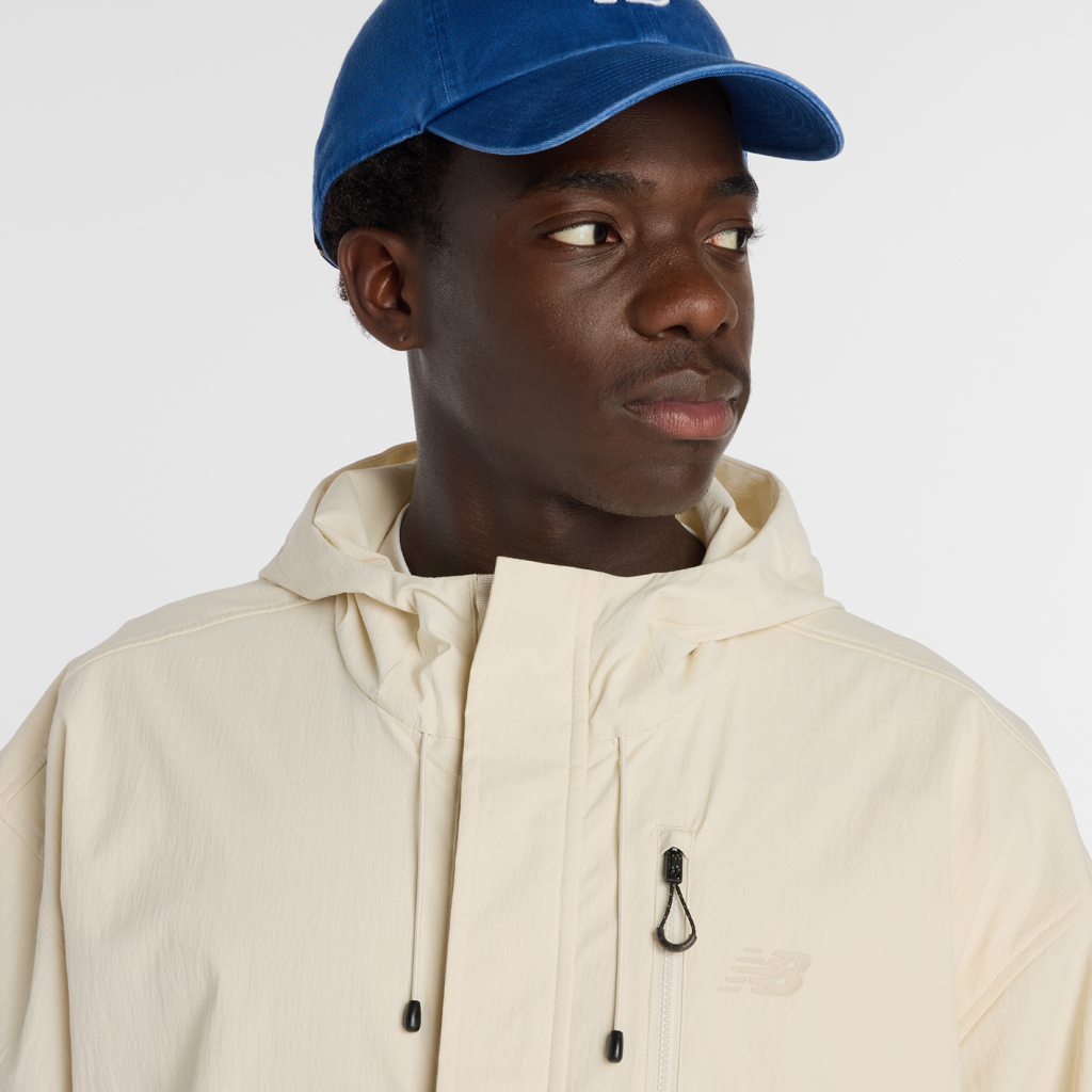 New Balance Athletics Ripstop Jacket in BEIGE