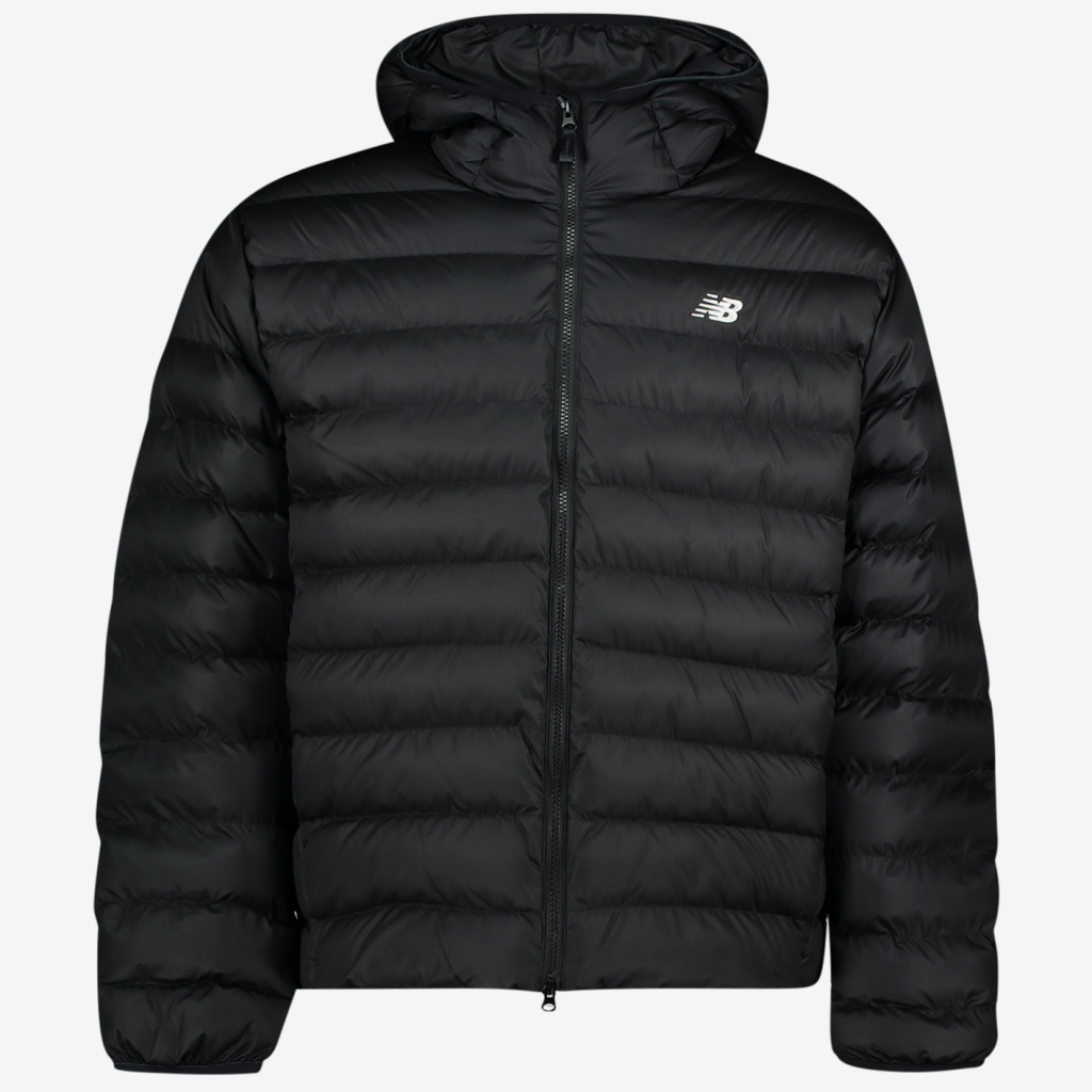 New Balance Hooded Puffer Jacket in SCHWARZ
