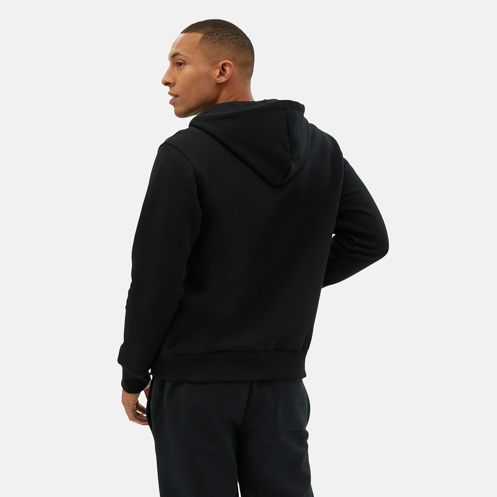 NB Small Logo Zip Hoodie black model_bild_back_brandshop