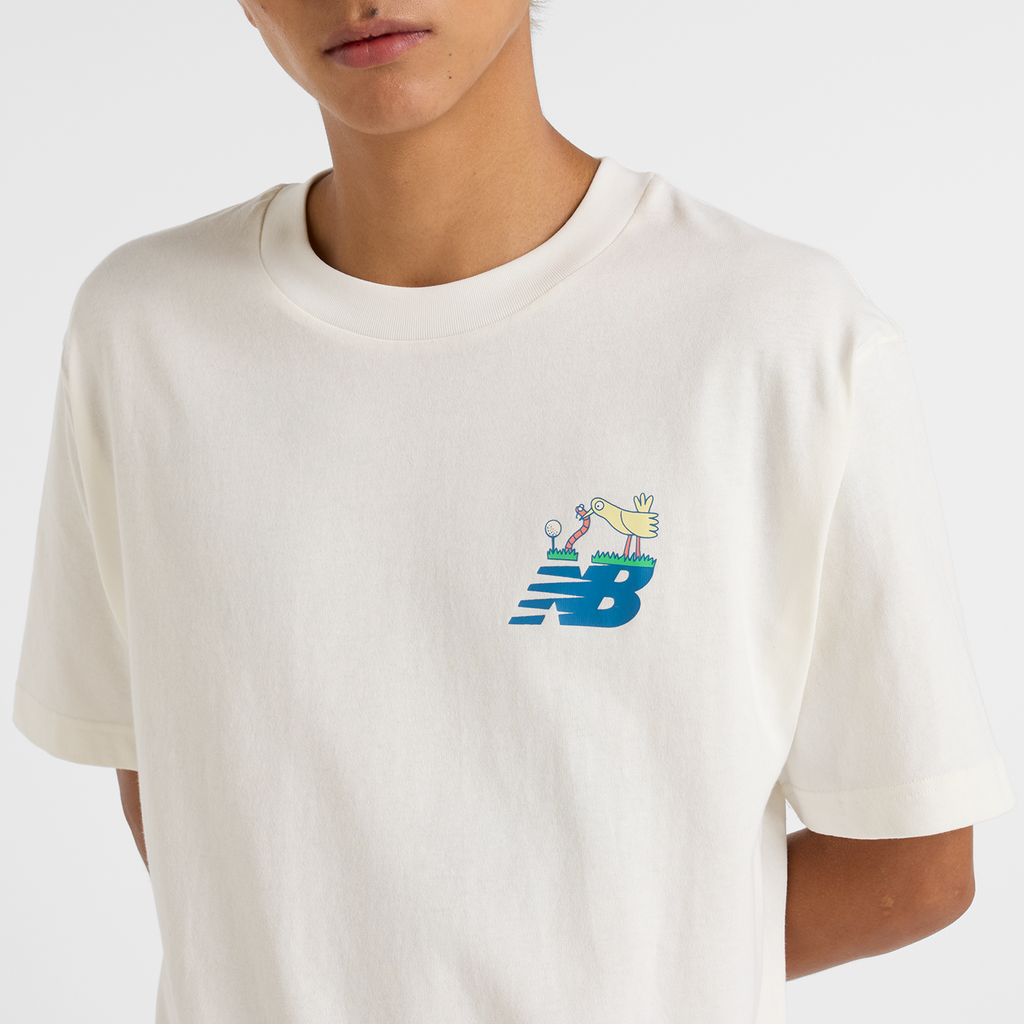 New Balance Athletics Golf Cartoon T-Shirt in WEISS