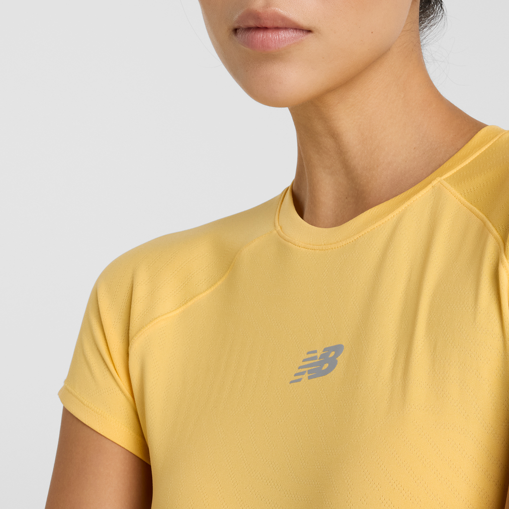 New Balance W Seasonal Jacquard T-Shirt in ORANGE