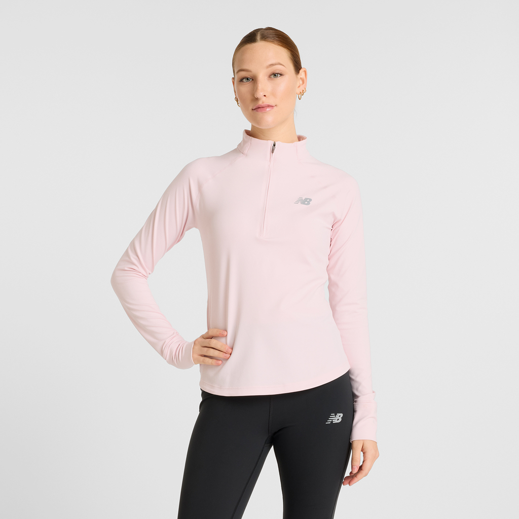 New Balance NB Harmony Half Zip in PINK