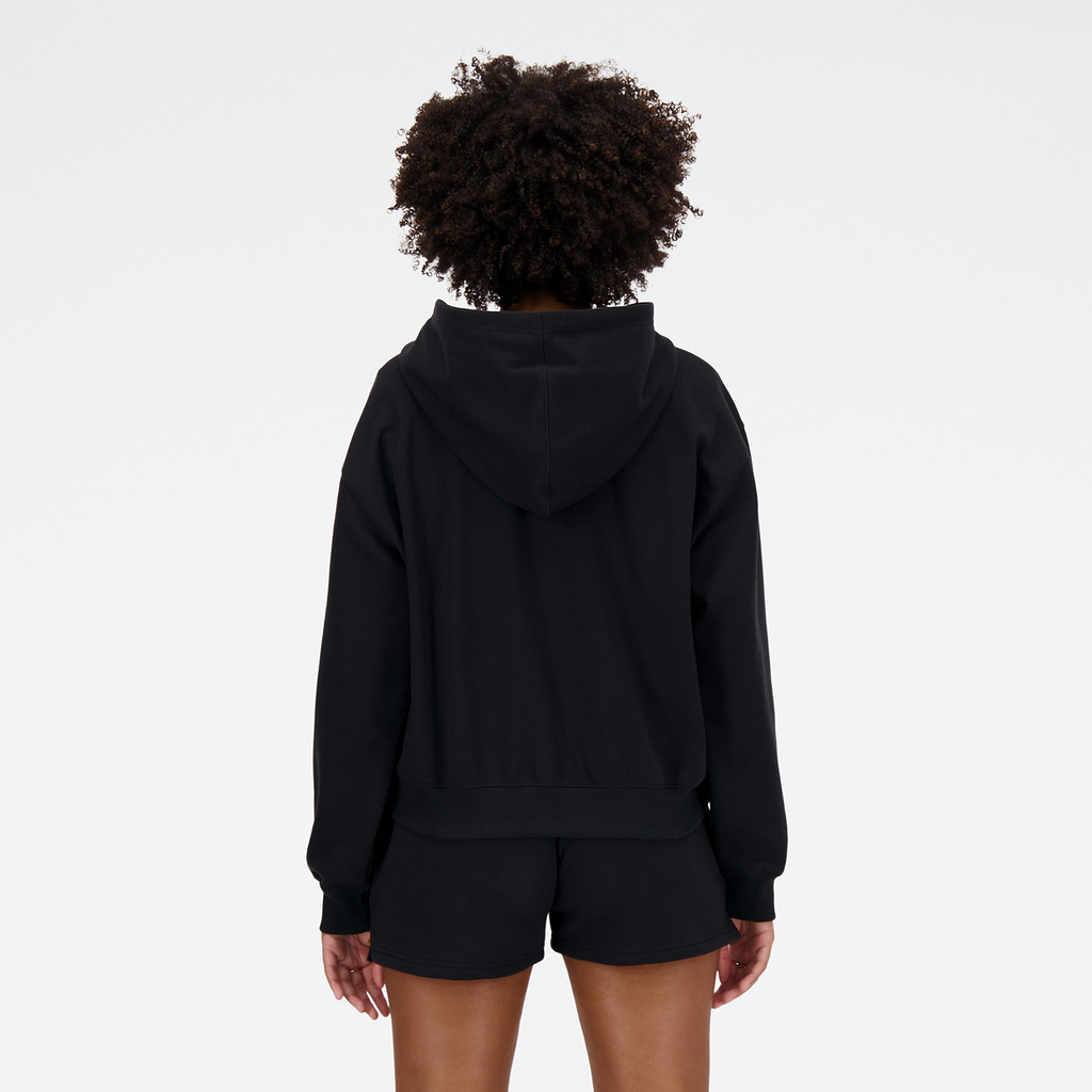 W New Balance French Terry Full Zip Hoodie black model_bild_back_brandshop