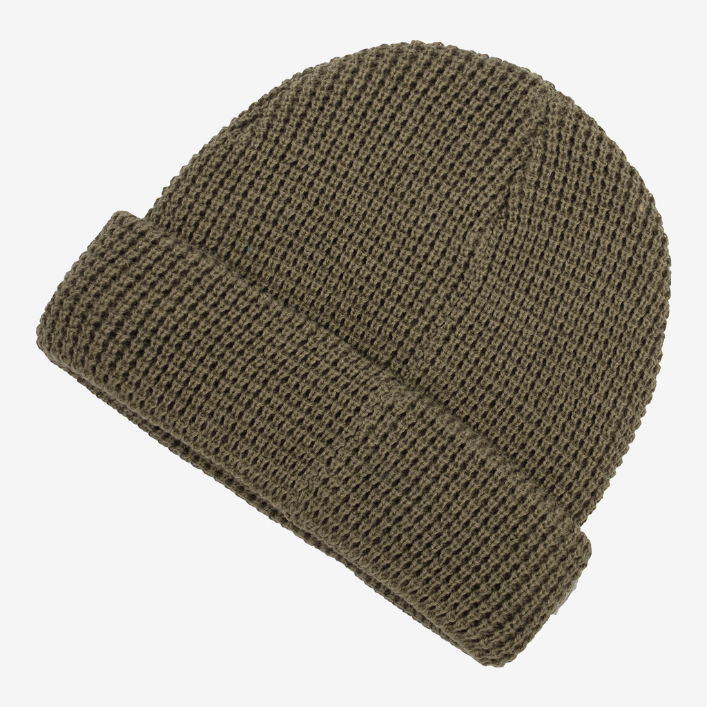 Waffle Knit Cuffed Beanie dark olivine rueckseite_bild_brandshop