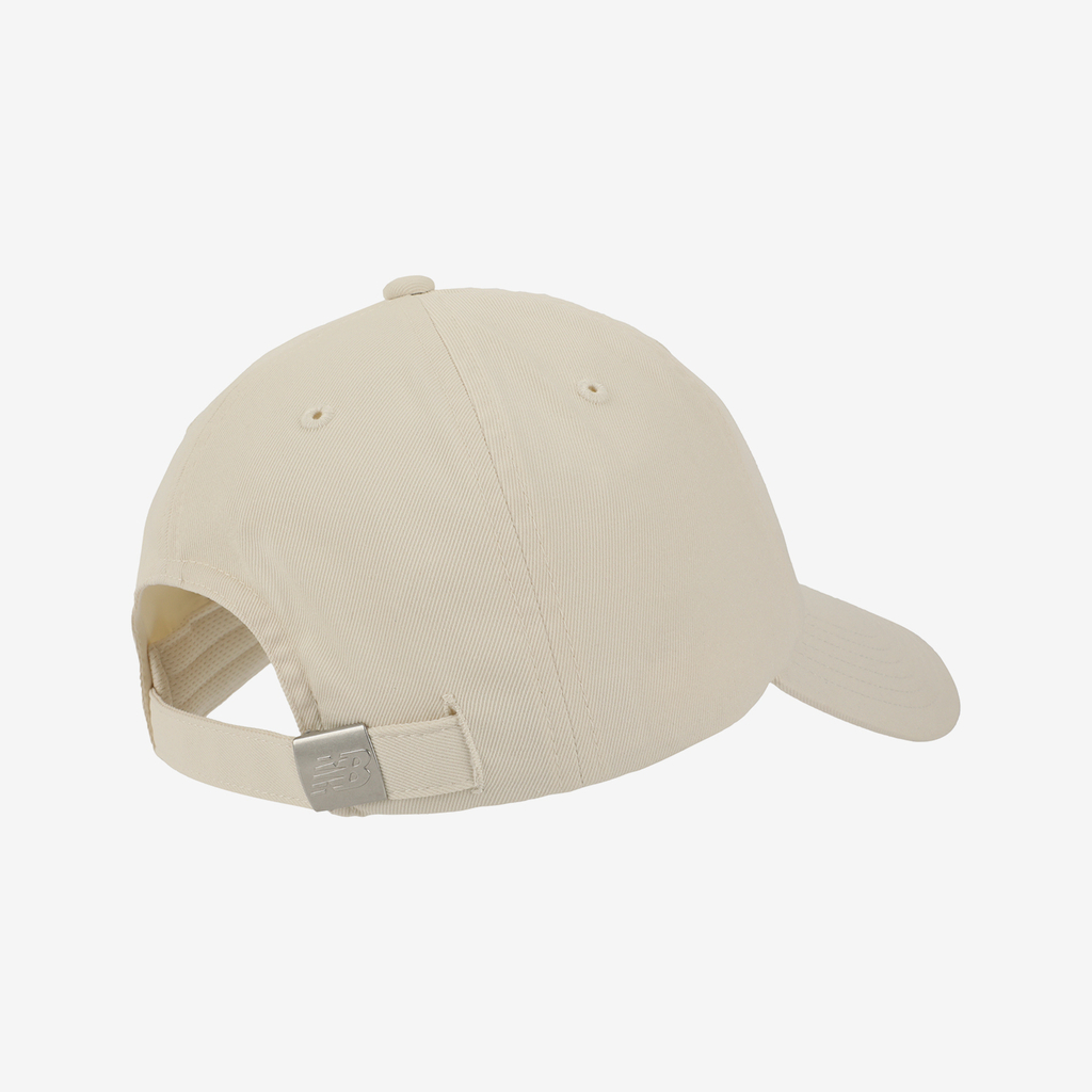 New Balance Women's 6 Panel Linear Logo Hat in BEIGE