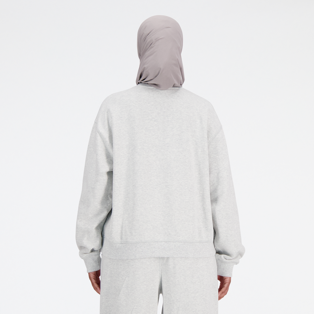 New Balance W NB Athletics French Terry Crew in GRAU