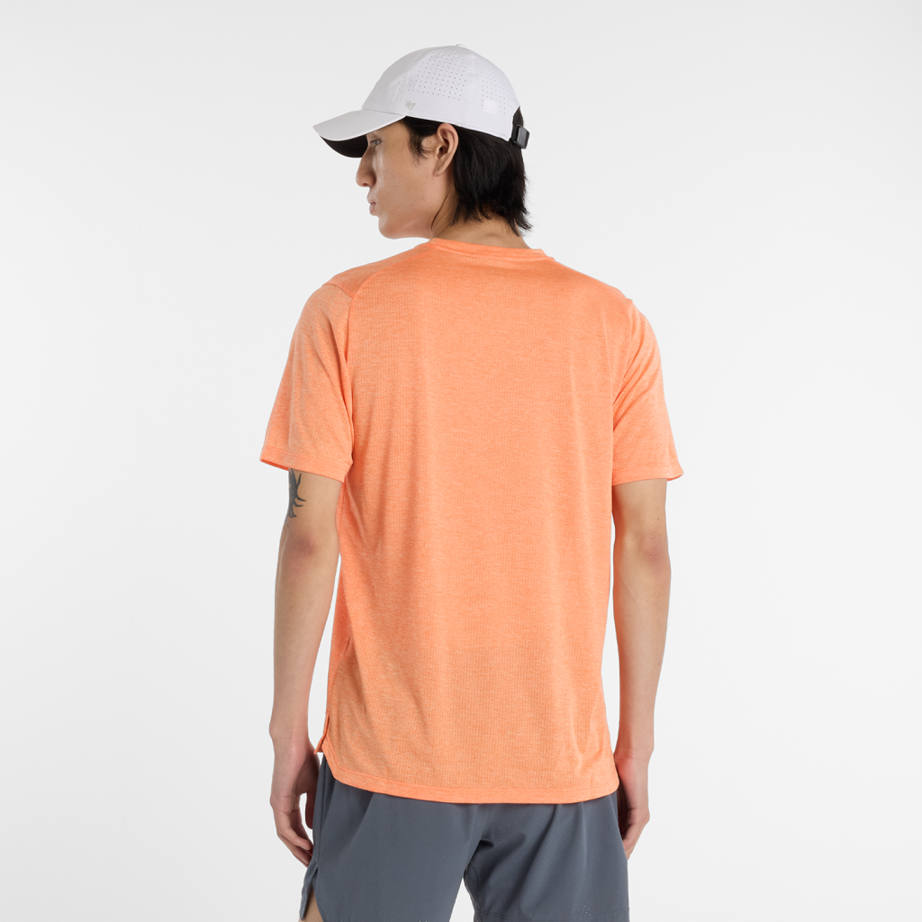 New Balance NB Athletics Run T-Shirt in ORANGE