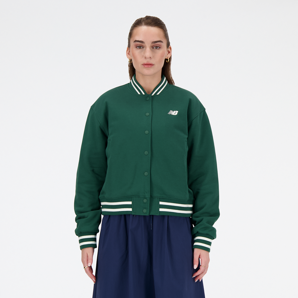 W Sportswear's Greatest Hits Interlock Varsity Jkt nightwatch green Hauptbild_brandshop