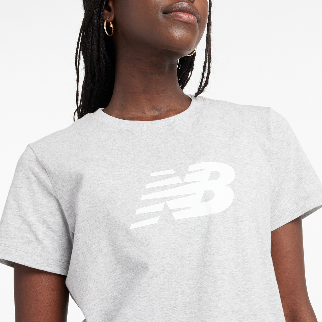 New Balance W Sport Jersey Logo T-Shirt in GRAU