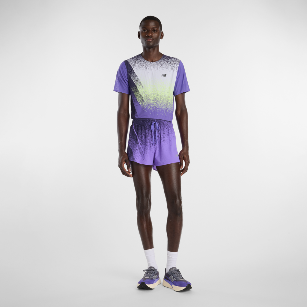 New Balance RC Ultra Light Printed Short 3" in VIOLETT