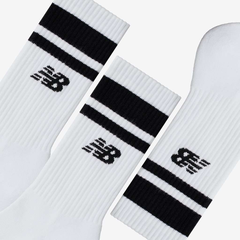New Balance Everyday Stripe Midcalf 3 Pack in WEISS