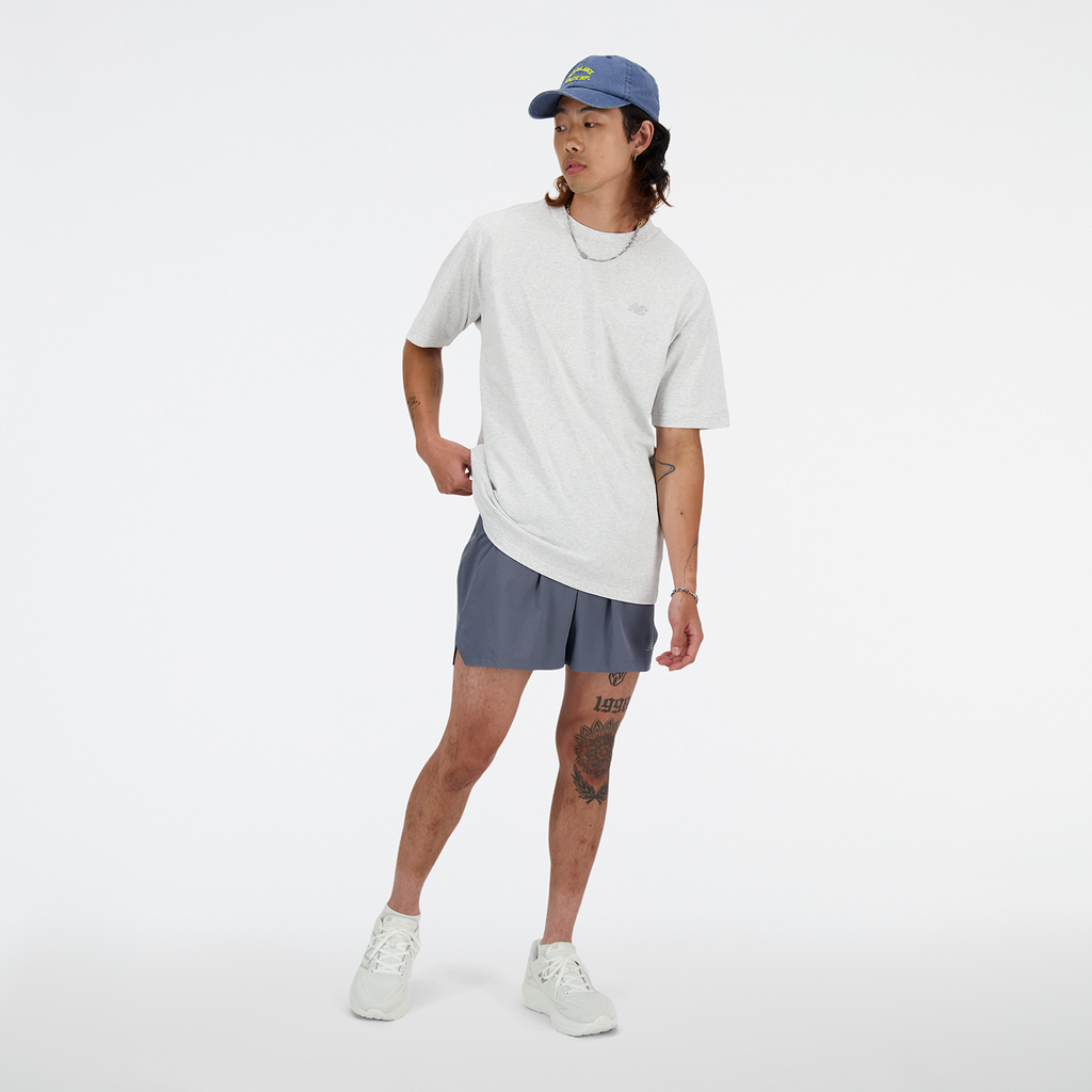 New Balance NB Athletics Cotton T-Shirt in GRAU