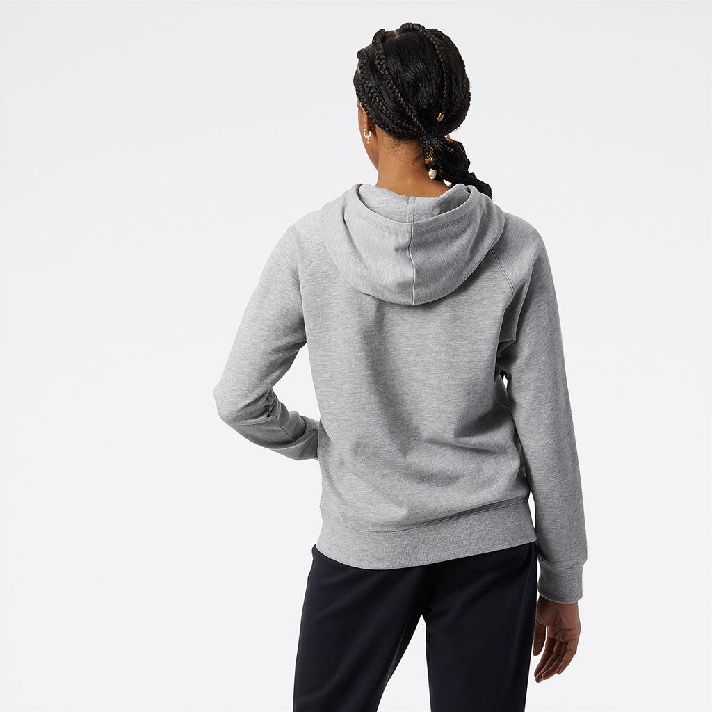 W NB Classic Hoodie athletic grey model_bild_back_brandshop