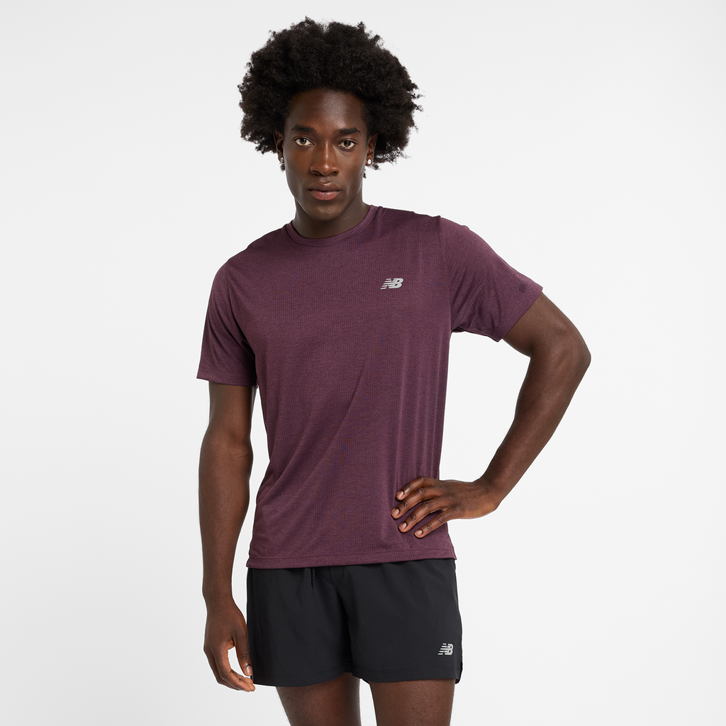 NB Athletics Run T-Shirt plum brown Hauptbild_brandshop