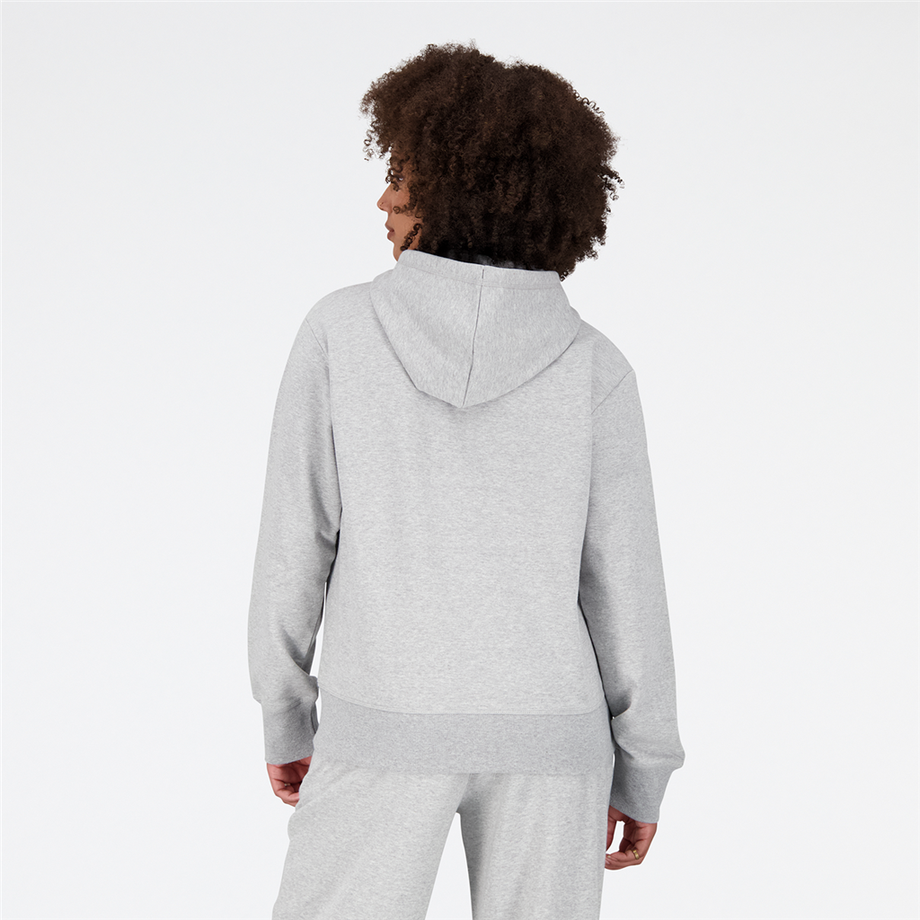 W Essentials Stacked Logo Hoodie athletic grey model_bild_back_brandshop