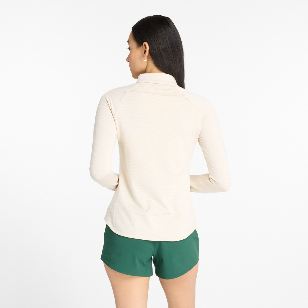 W Athletics Heat Grid Half Zip linen heather model_bild_back_brandshop