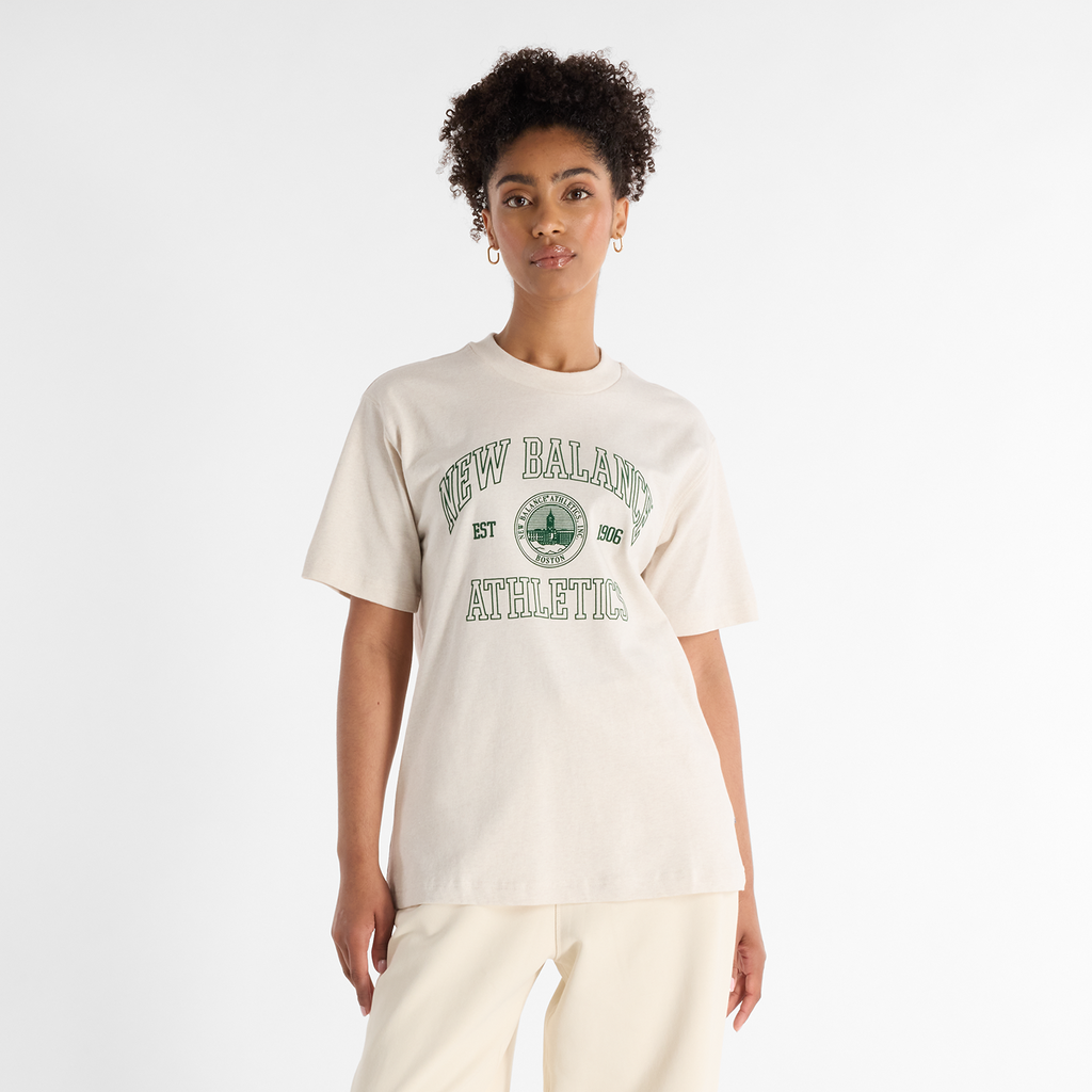 W Athletics Oversized Crest T-Shirt linen heather Hauptbild_brandshop