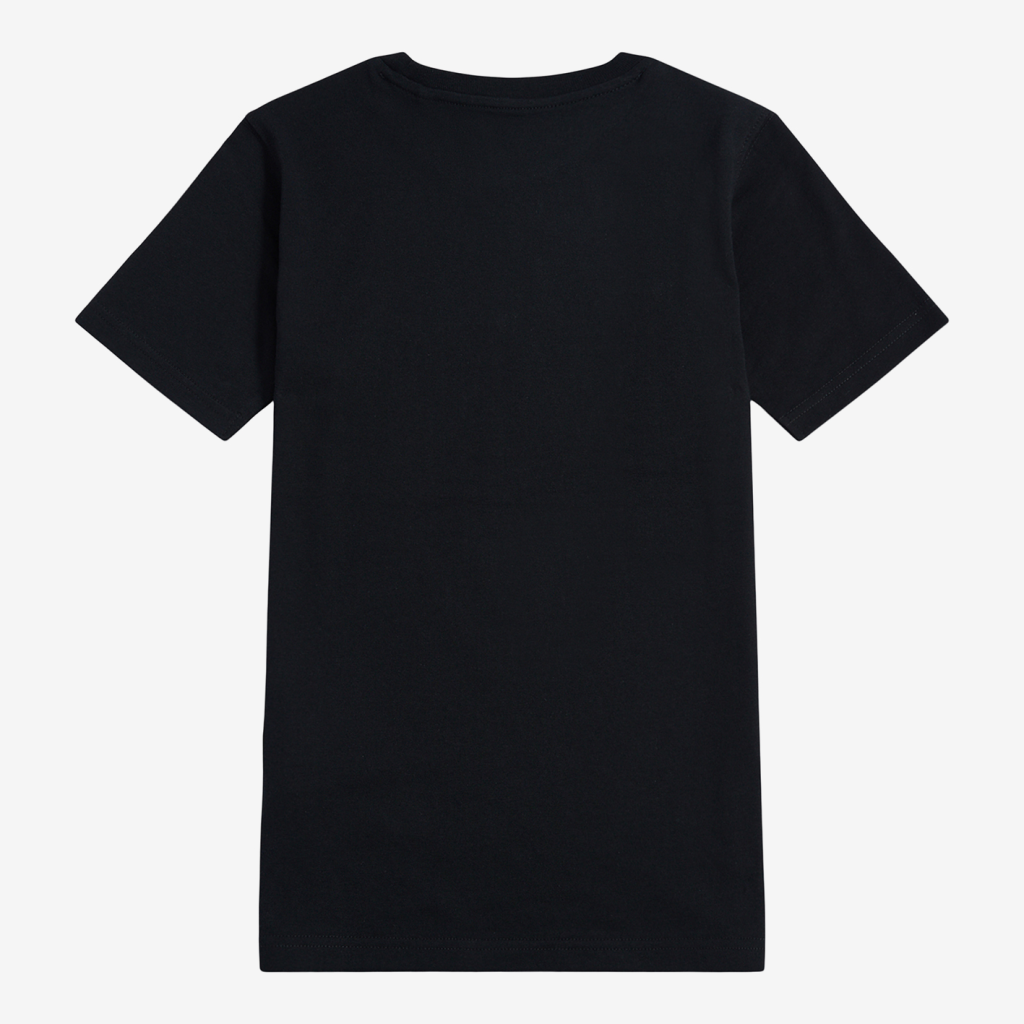 New Balance B NEW BALANCE JERSEY STACKED LOGO TEE in SCHWARZ