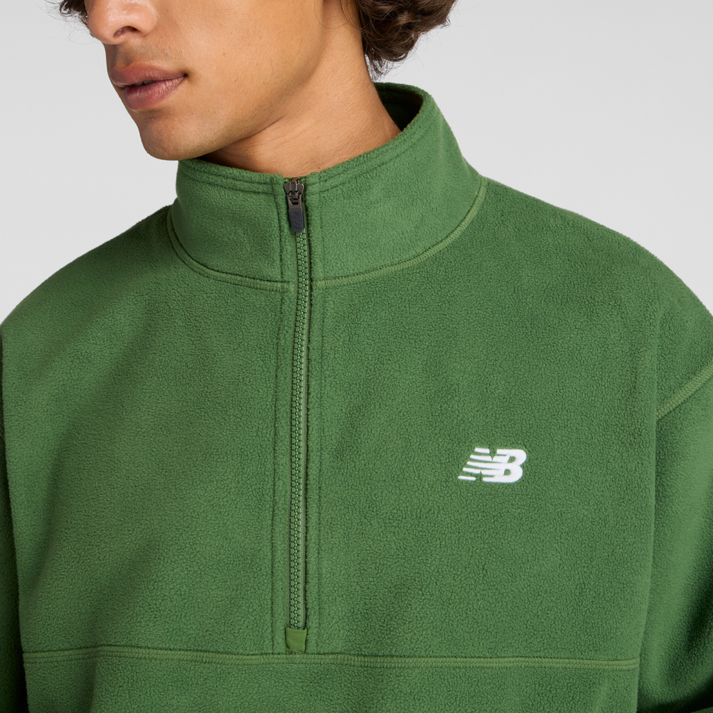 New Balance Polar Fleece 1/2 Zip in GRÜN