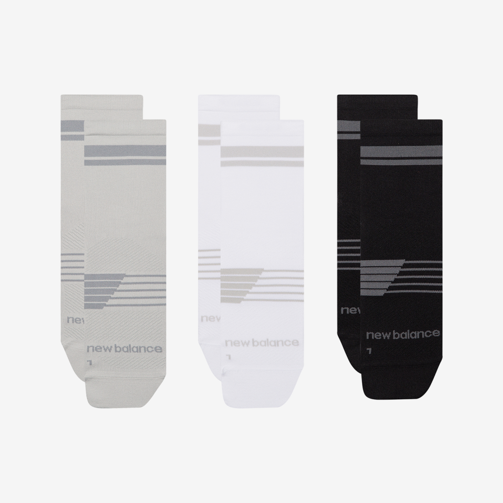 New Balance Pro Running Quarter Socks 3 Pack in MEHRFARBIG