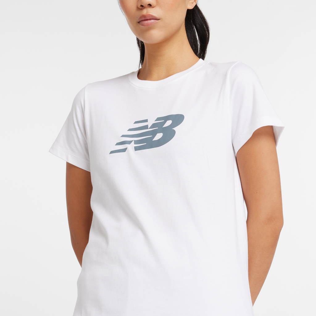 New Balance W Sport Jersey Logo T-Shirt in WEISS