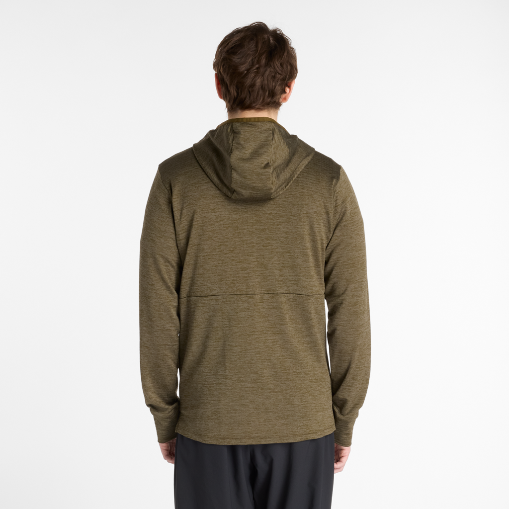 New Balance Heat Grid Hooded Full Zip in BRAUN