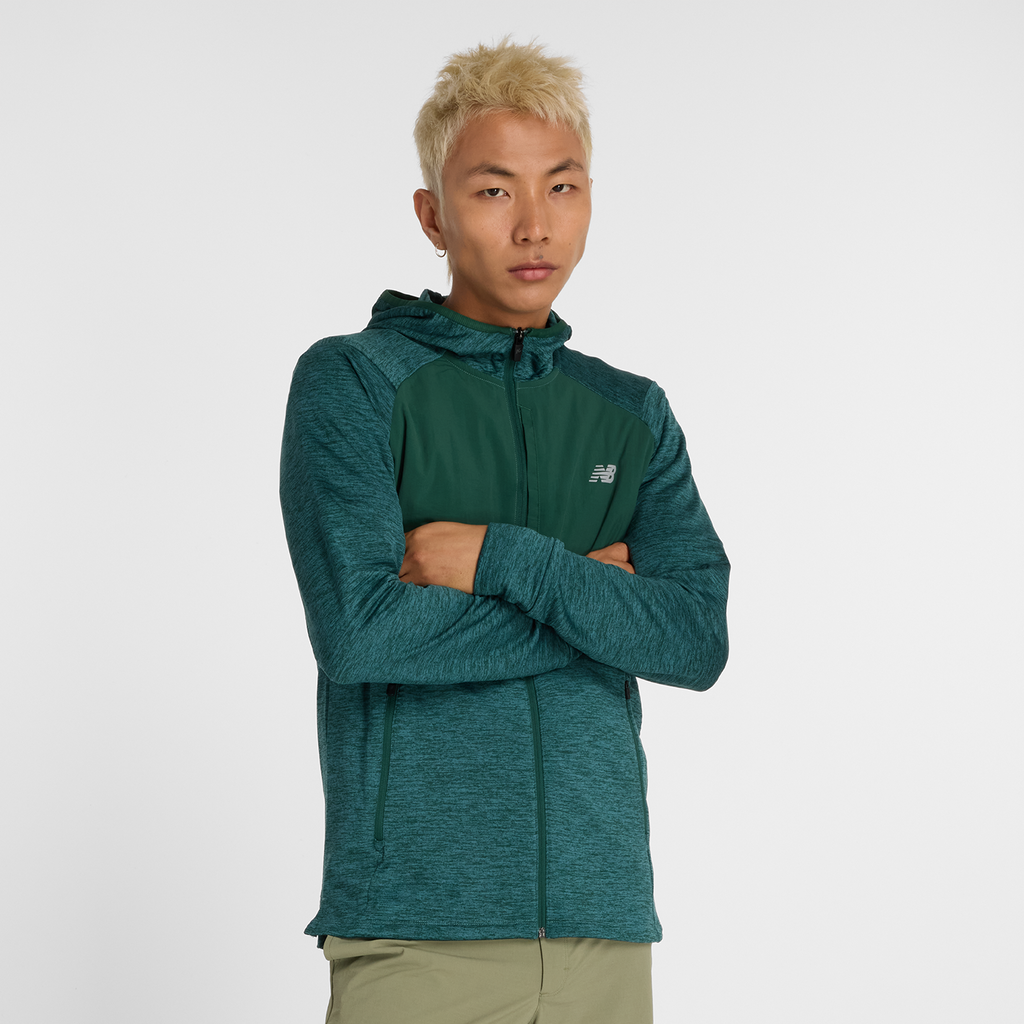 Heat Grid Hooded Full Zip new spruce Hauptbild_brandshop