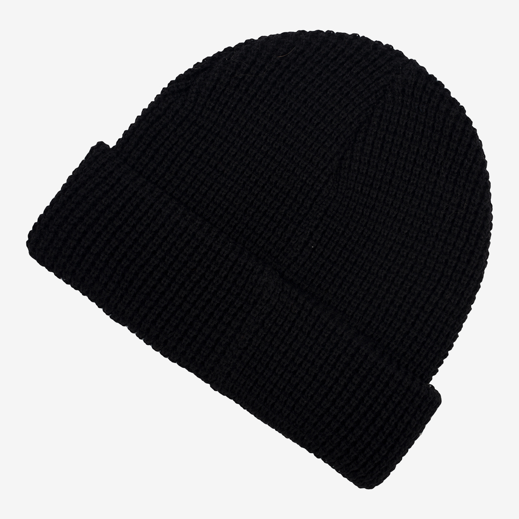 Waffle Knit Cuffed Beanie black rueckseite_bild_brandshop