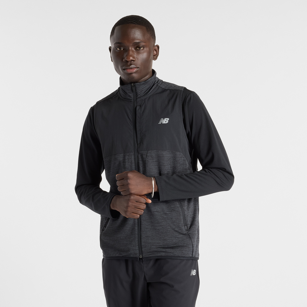 New Balance Heat Grid Vest in SCHWARZ