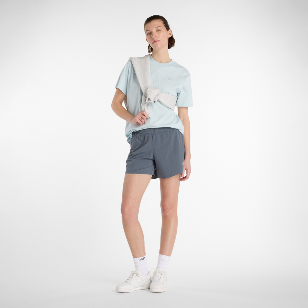 New Balance W NB Athletics Jersey T-Shirt in GRAU