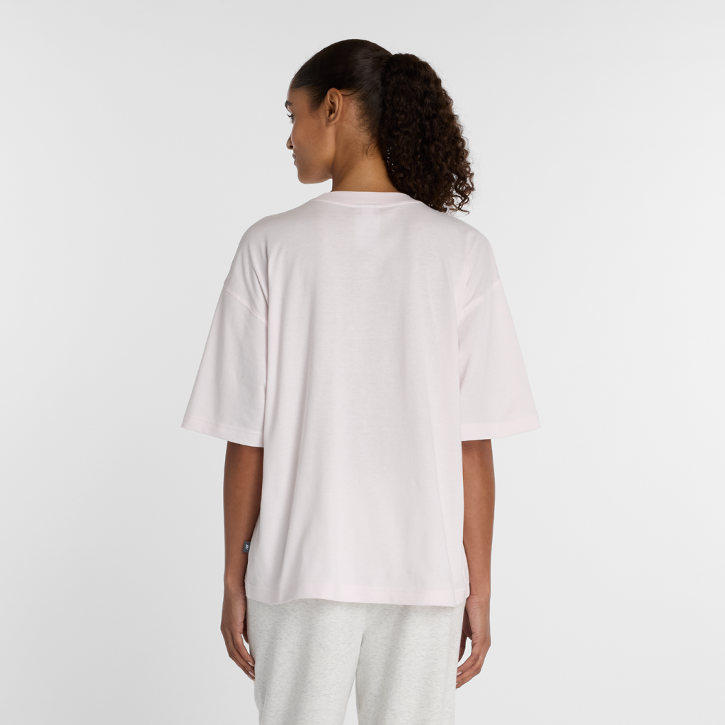 New Balance W Wavey Relaxed T-Shirt in PINK