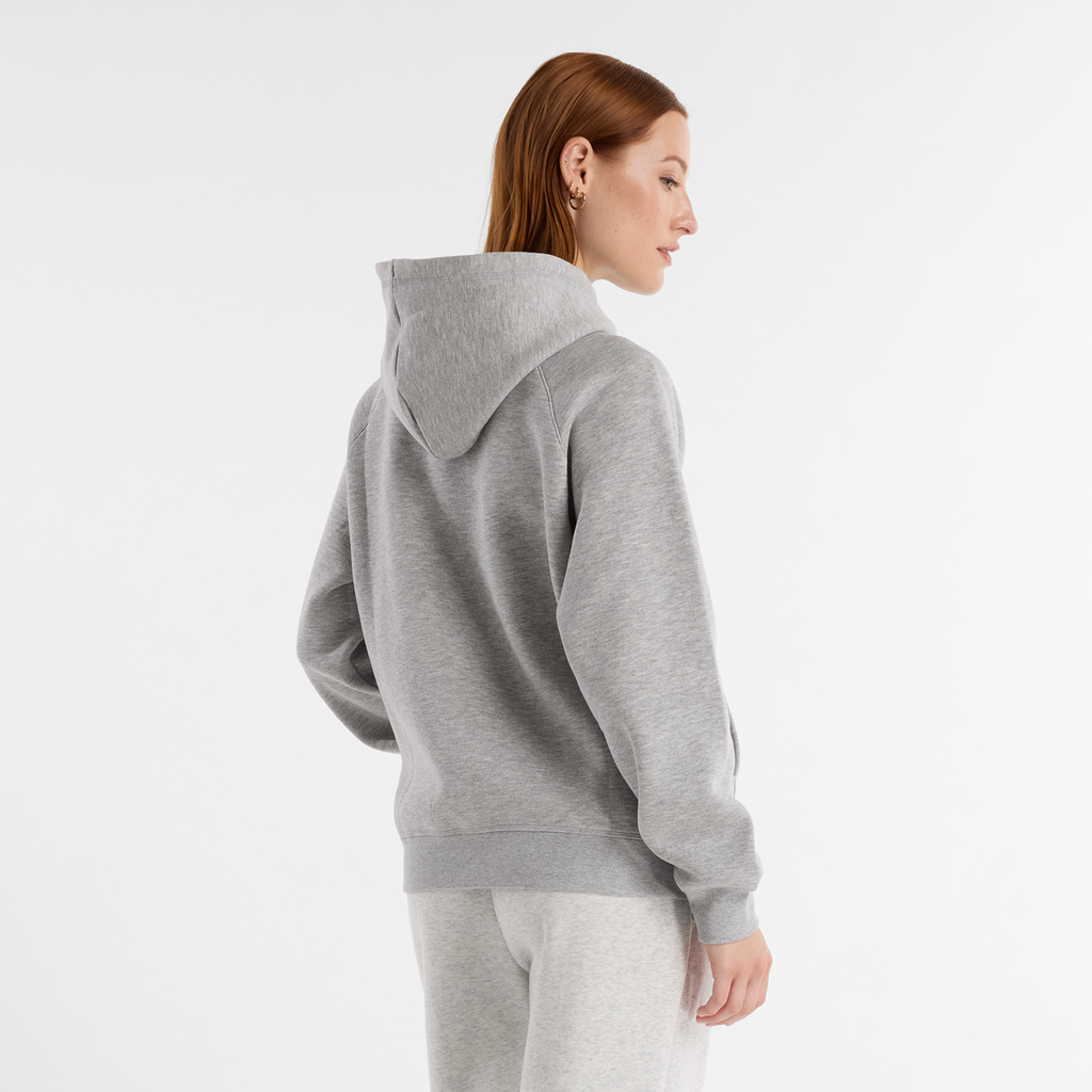 W Sport Fleece Logo Hoodie athletic grey model_bild_back_brandshop